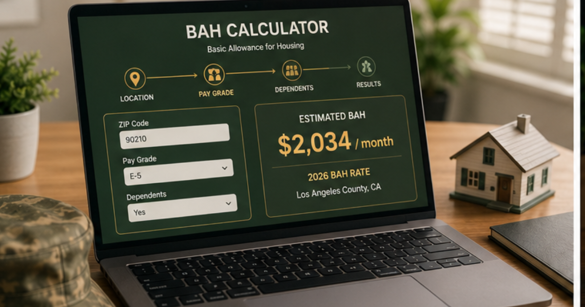2026 BAH Calculator Helps Veterans Estimate Housing Allowance More Easily